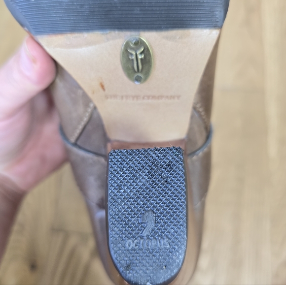 Frye Brown Heeled Boots with Buckle - Picture 12 of 14
